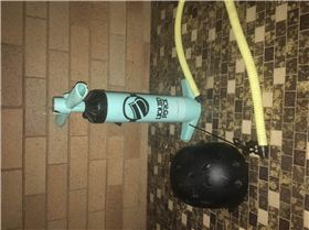 Lost helmet and pump