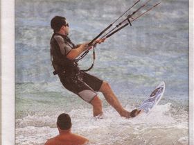 Photo From Kitesurfing Article West Australian Newspaper Sat 16/02/2007