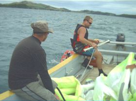 boat launching in Fiji