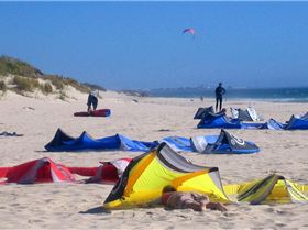 Most kites are down now