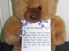 Glenns Bear in Bed