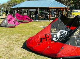 Caloundra. kiteaction demo day
