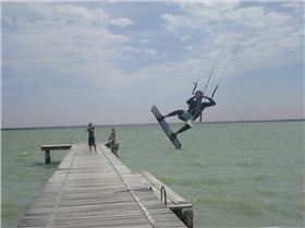 Ben Jumping the Bermara Jetty