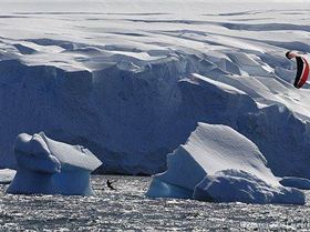 Antarctic Kiteboarding