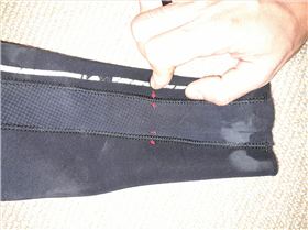 Soldering iron drainage holes in calf