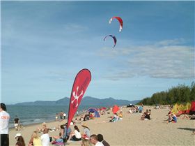 Two kites stacked at Yorkeys Knob Cairns