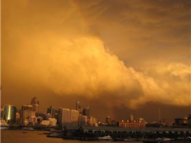 EErie Rainbow on the harbour