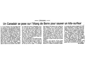 Kitesurfer Rescued by a Waterbomber