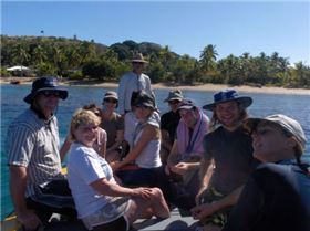 Leaving Nananu-I-ra to see the Fire walking