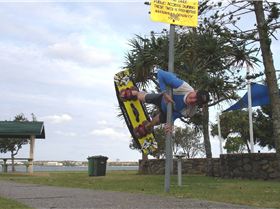 Thank god that pole was there