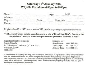 Whyalla Kite Comp Entry Form