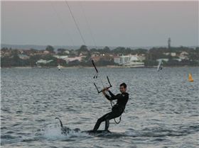 A man and someone elses dog.