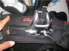 Cable tie on spreader set-up