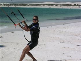 Christina gets her first kiting Photo