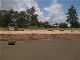 Sandgate Beach Clean up after flood