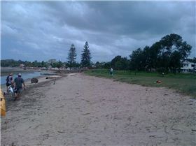 Sandgate Beach Clean up after flood