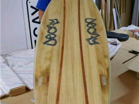 Redwood stringers with paua shell inlays