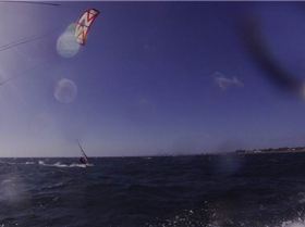 Kitesurfing at Hampton with handcam