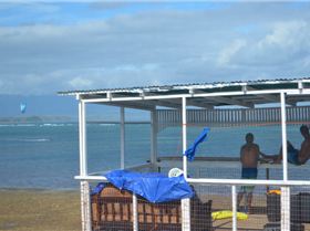 chilling between sessions