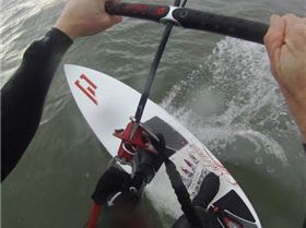 Kitesurfing at Hampton in winter