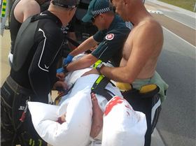 Kite boarding acident