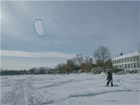 In front of main lodge