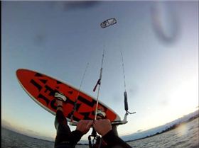 winter kitesurfing