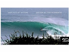 Brad Hampson staying safe in some heavy water.