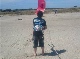 Leaning Fly Kite Tethered
