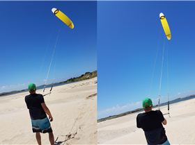 Test Flying the R1V2 11m. 8-10 knots 25C.