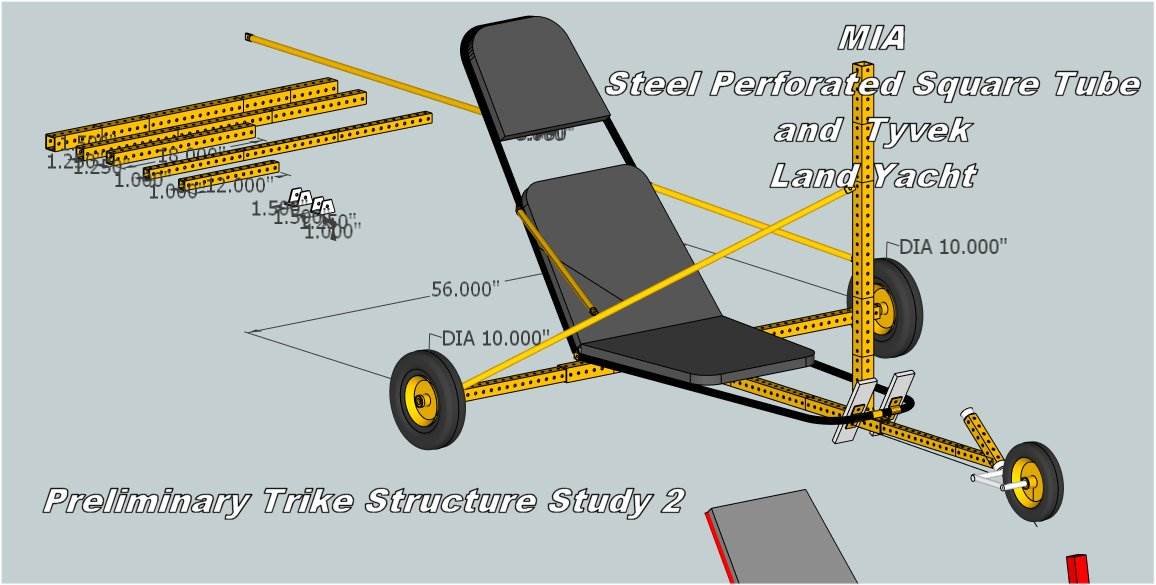 MIA TRIKE A SAIL FULL SCALE STEEL AND TYVEK PRELIMINARY CAD STUDY 2