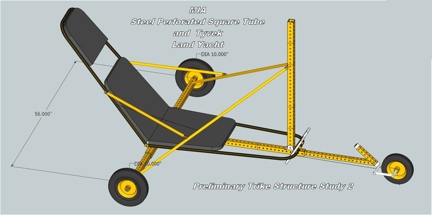 MIA TRIKE A SAIL FULL SCALE STEEL AND TYVEK PRELIMINARY CAD STUDY 2A