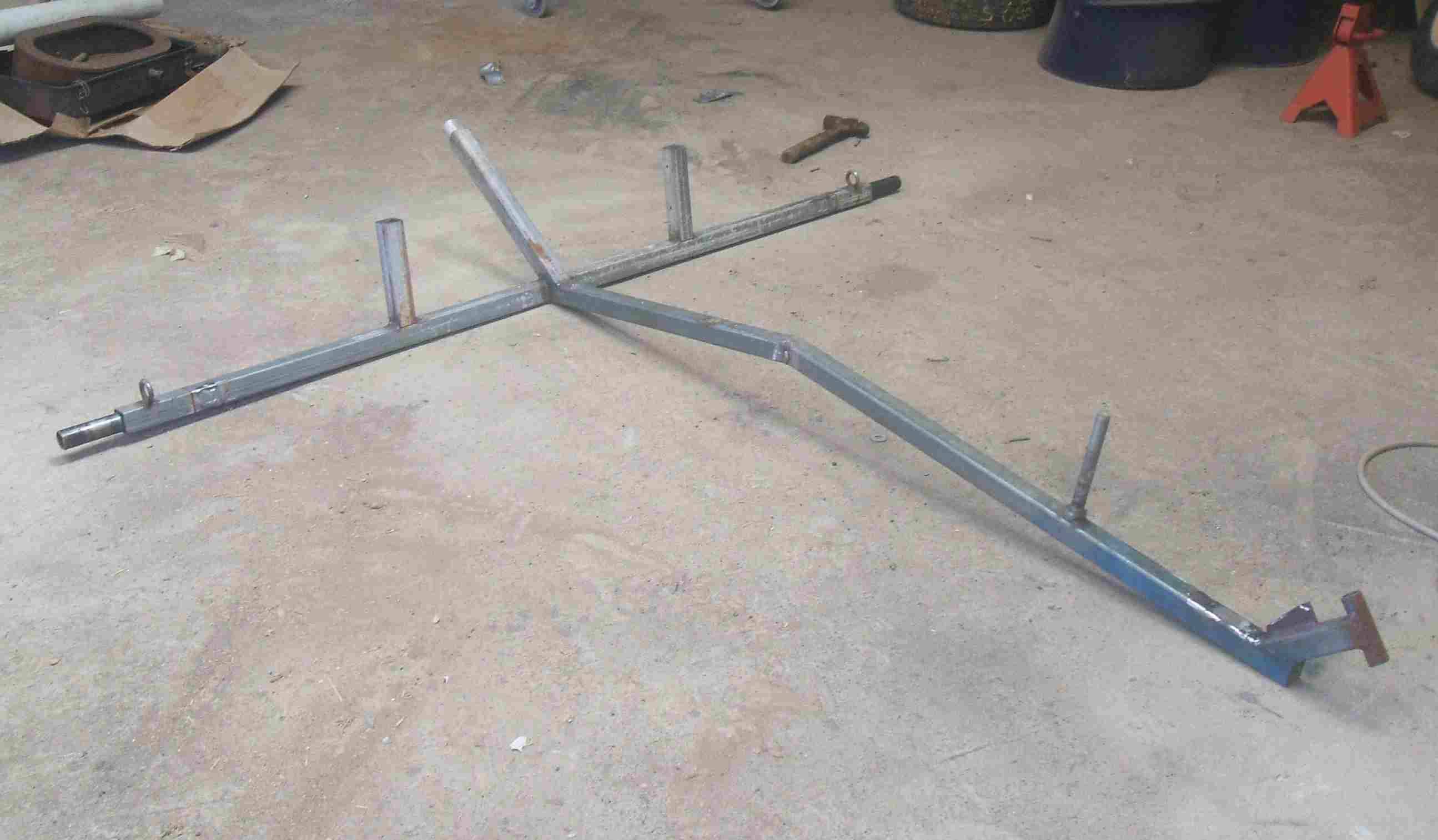 mini-yacht frame prior to final modification.