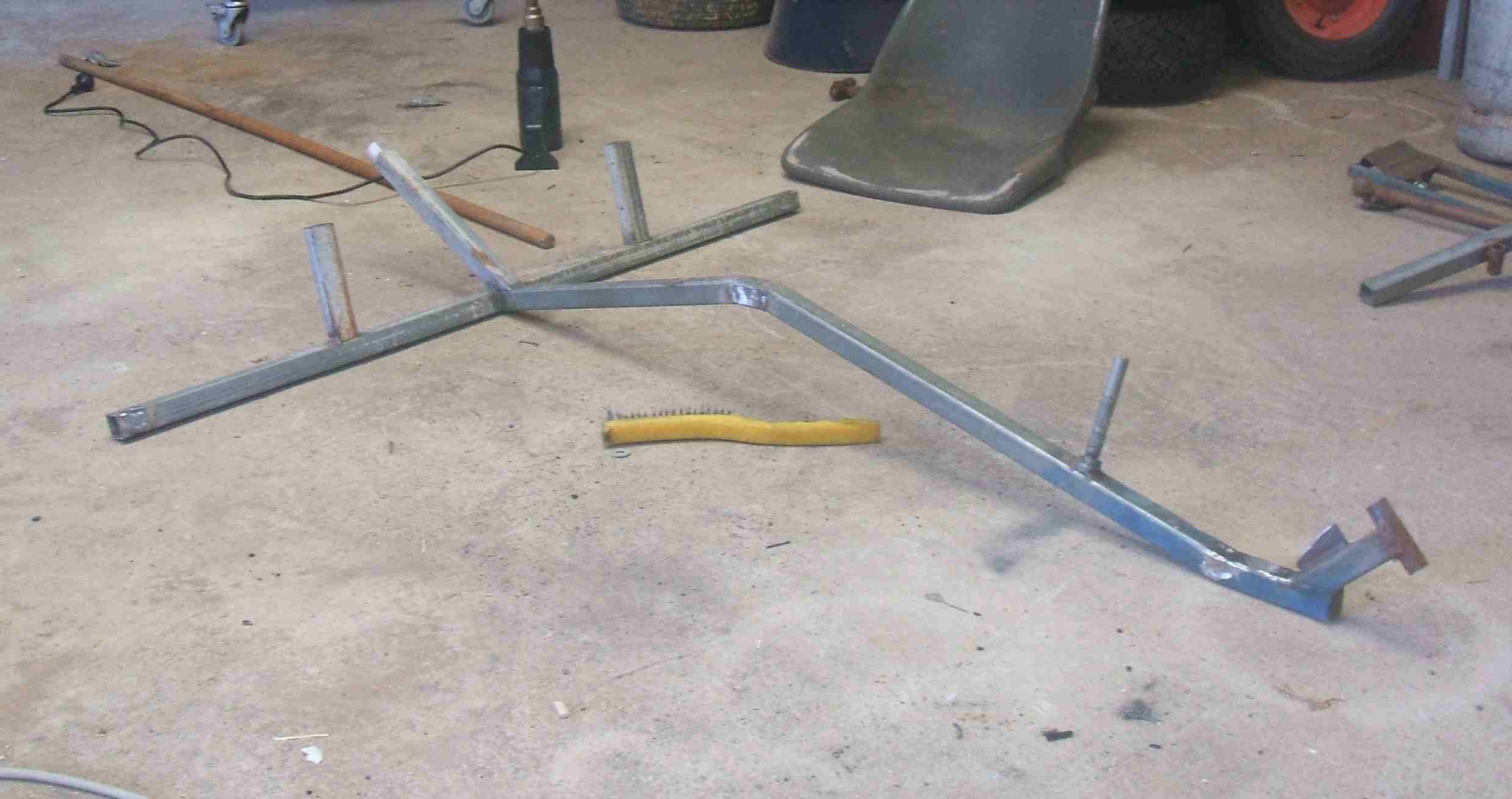 mini-yacht frame prior to final modification.