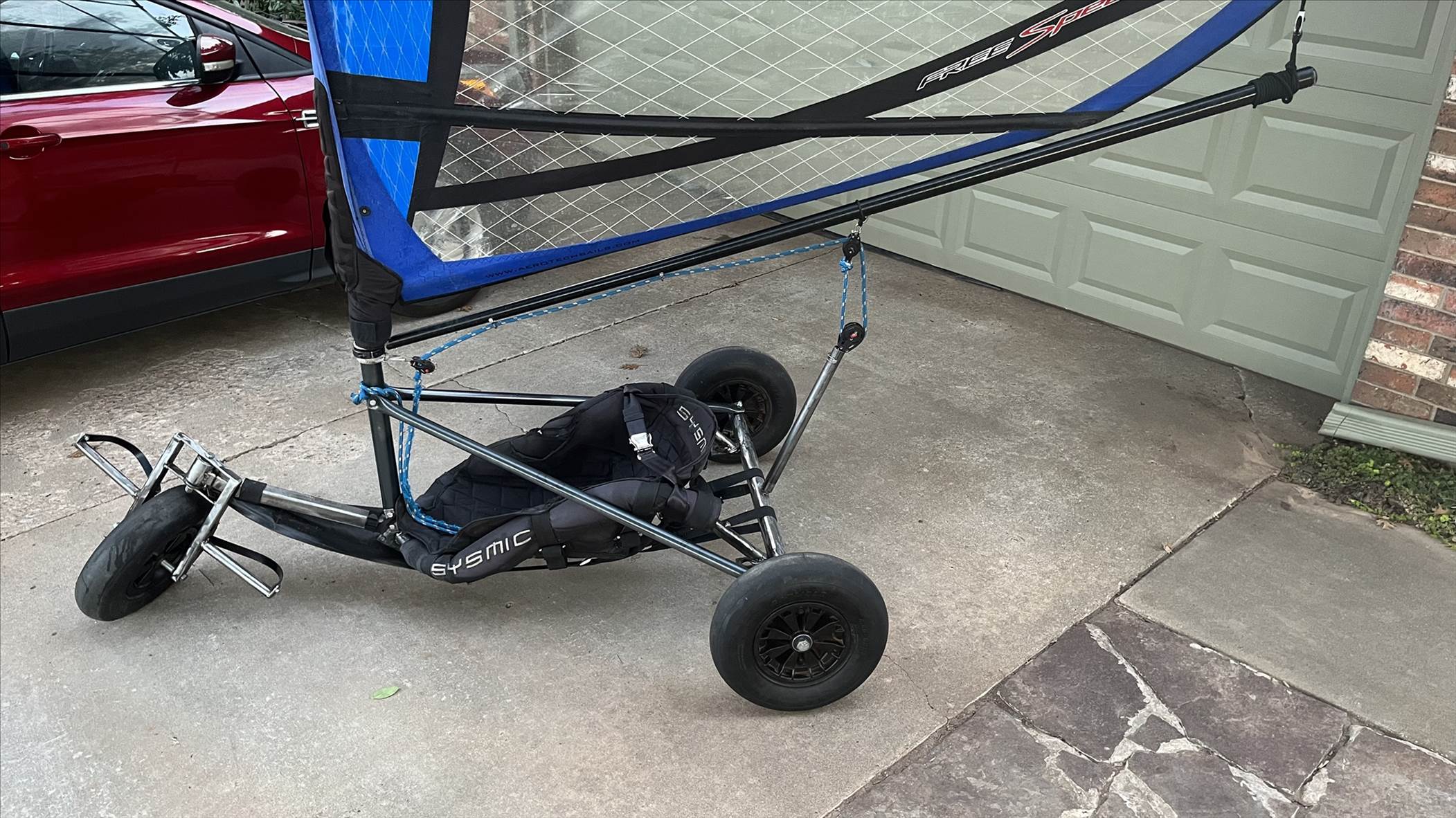 Buggy landsailer conversion