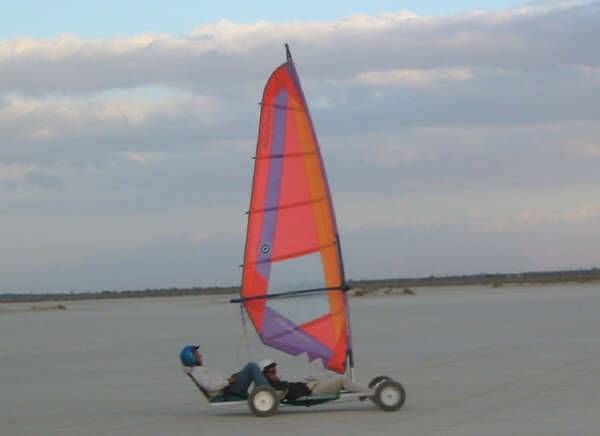four wheeled land sailer (skipper)