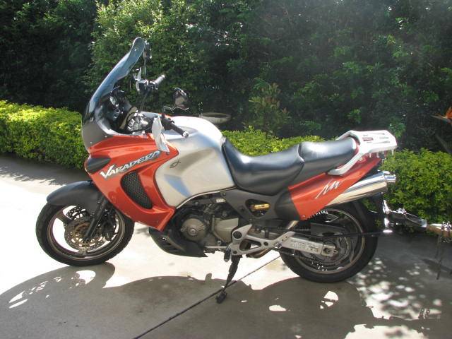 '99 Honda Varadero as tow vehicle for Blokart trailer