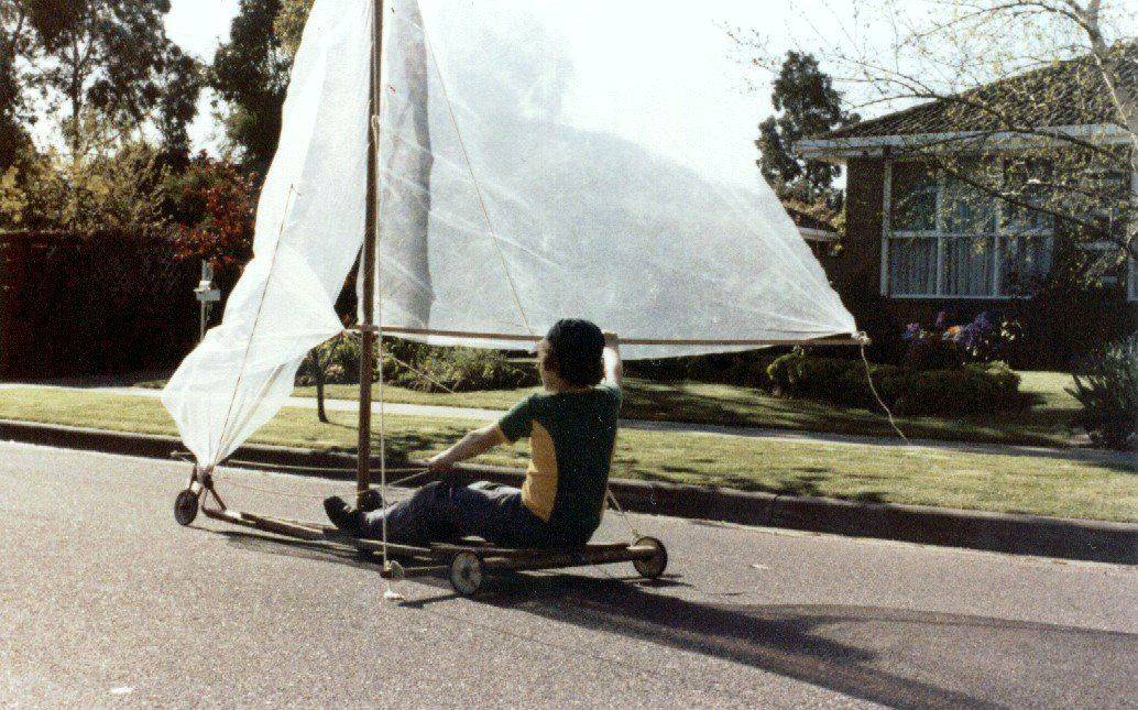 Plastic sheet sail and jib