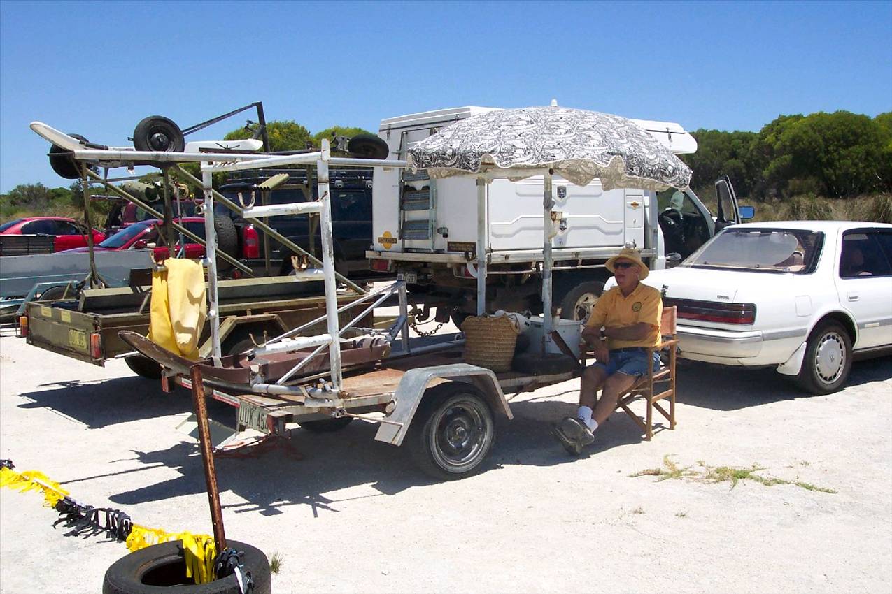 ron relaxing between races