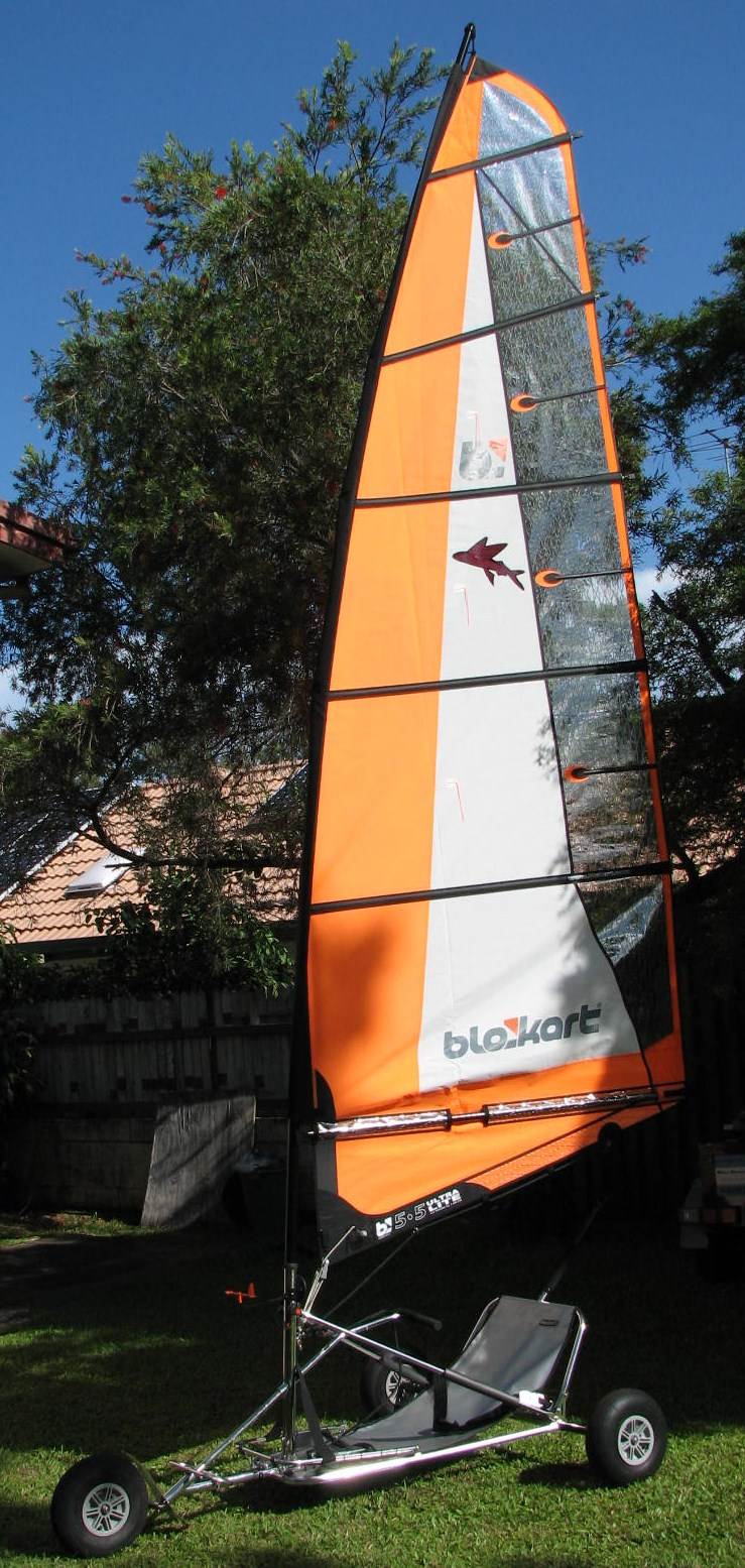 My new 5.5m Orange sail with 'Flying Fish' emblem