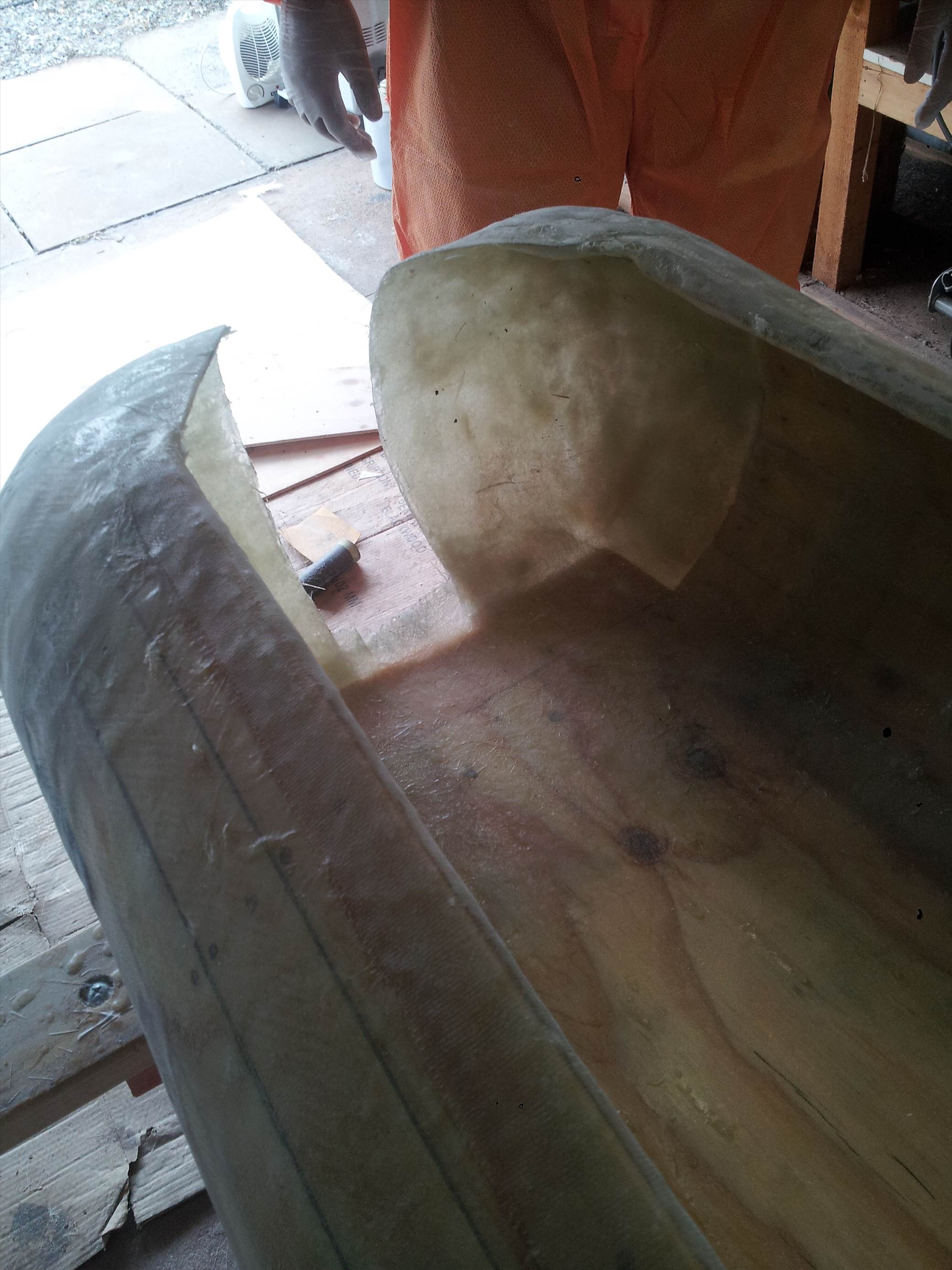 23 nose after internal glassing and sanding