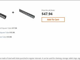 HOME DEPOT PERFORATED GALVANIZED SQ TUBING