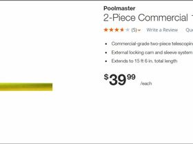 HOME DEPOR SWIMMING POOL FG POLE