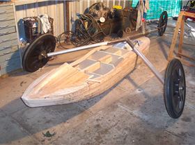 Making seat using wood strips (makes a light strong seat)