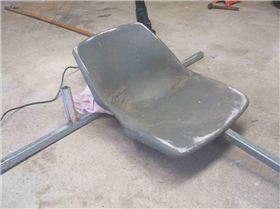 mini-yacht frame prior to final modification.