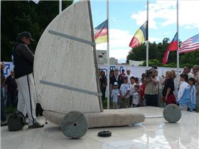 Stone land yacht monument