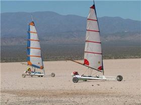 pacific magic landsailers, with different sail sizes ( 1 sqmt to 6.5 sqmt.)