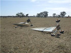 Finished miniyacht assembled. 