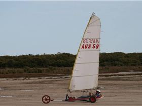 some land yachts at port gawler today sunday 6th April 2008