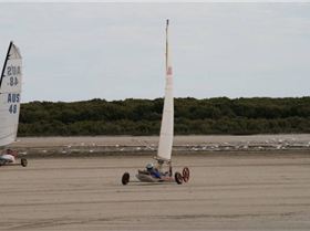 some land yachts at port gawler today sunday 6th April 2008